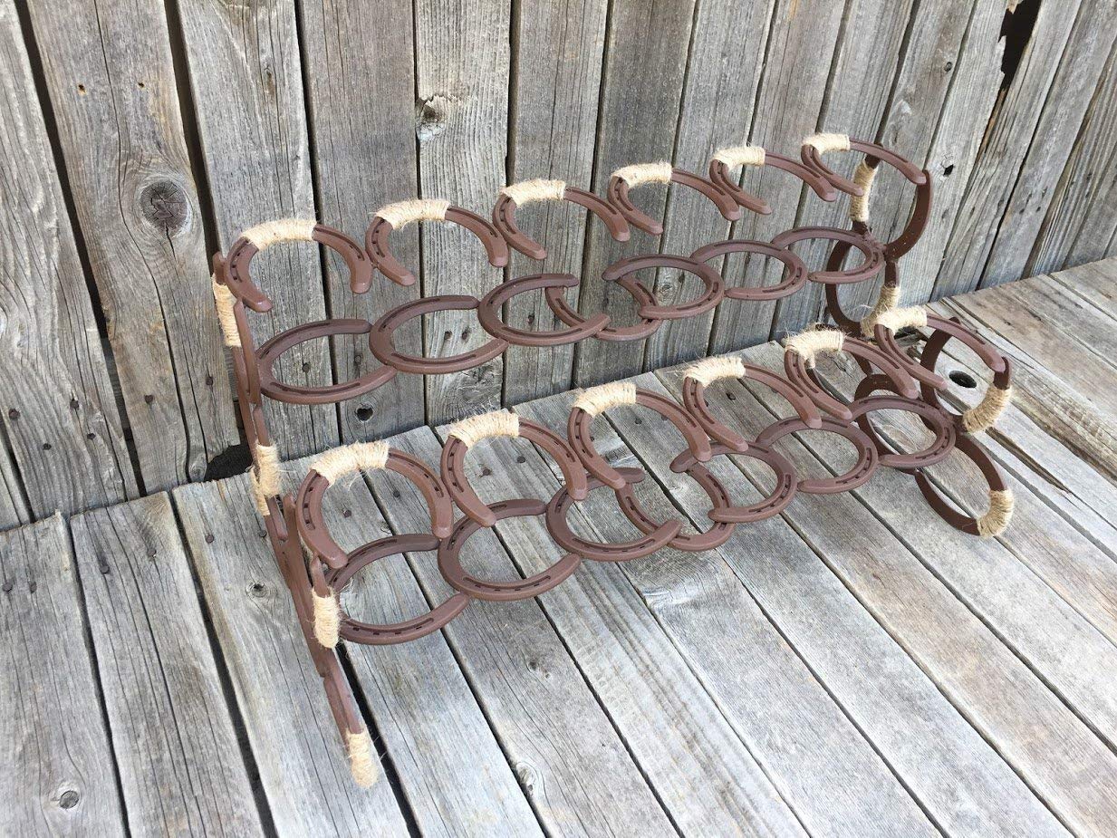 Horseshoe Boot Rack - Rustic Western Entryway Organizer for Cowboy Boots, Shoes & Footwear | Perfect for Mudrooms, Farmhouses & Ranch Style Homes
