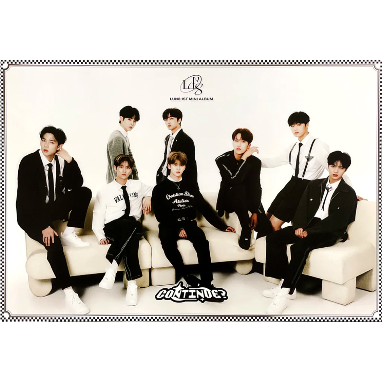 LUN8 1ST MINI ALBUM 'CONTINUE?' Official K-POP Poster - Perfect for Room Decor, Fan Collection & K-POP Merchandise Display