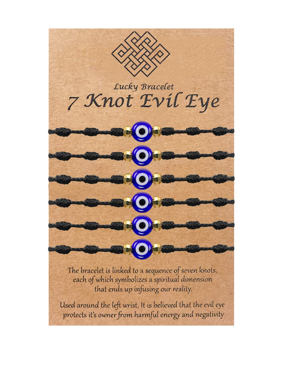 Evil Eye Bracelet for Women - Adjustable 7 Knot Lucky Red String Bracelet, Kabbalah Ojo Turco Protection Jewelry for Girls | Perfect for Gifts, Daily Wear & Spiritual Protection