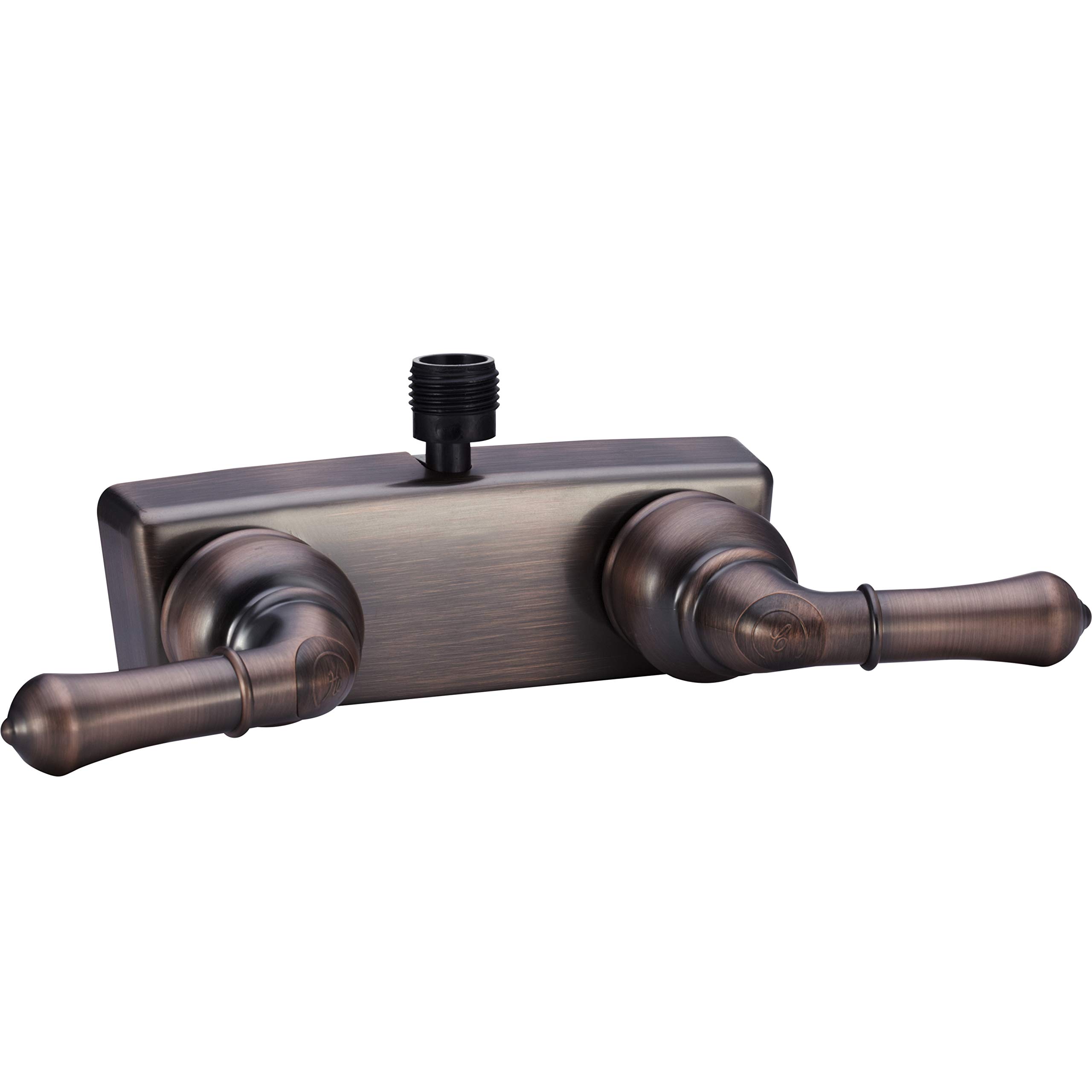 Durable RV Shower Faucet Valve with Diverter - Oil Rubbed Bronze Finish, Easy-Turn Handles for Motorhomes & Campers | Perfect for RV Bathroom Upgrades & Off-Grid Living