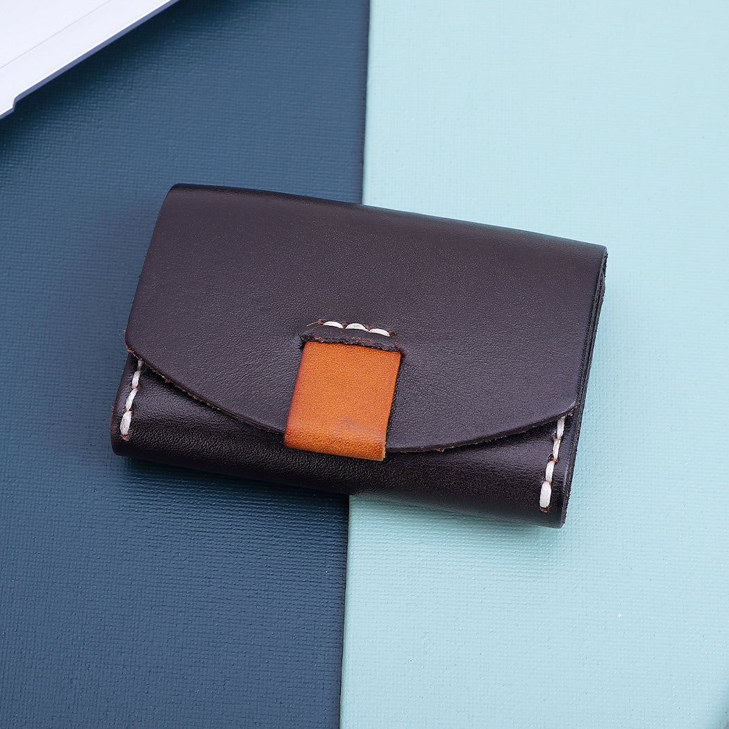 Hand Stitched Genuine Leather Trifold Wallet for Women - Slim RFID Blocking Credit Card Holder - Perfect for Everyday Use, Travel & Gifting