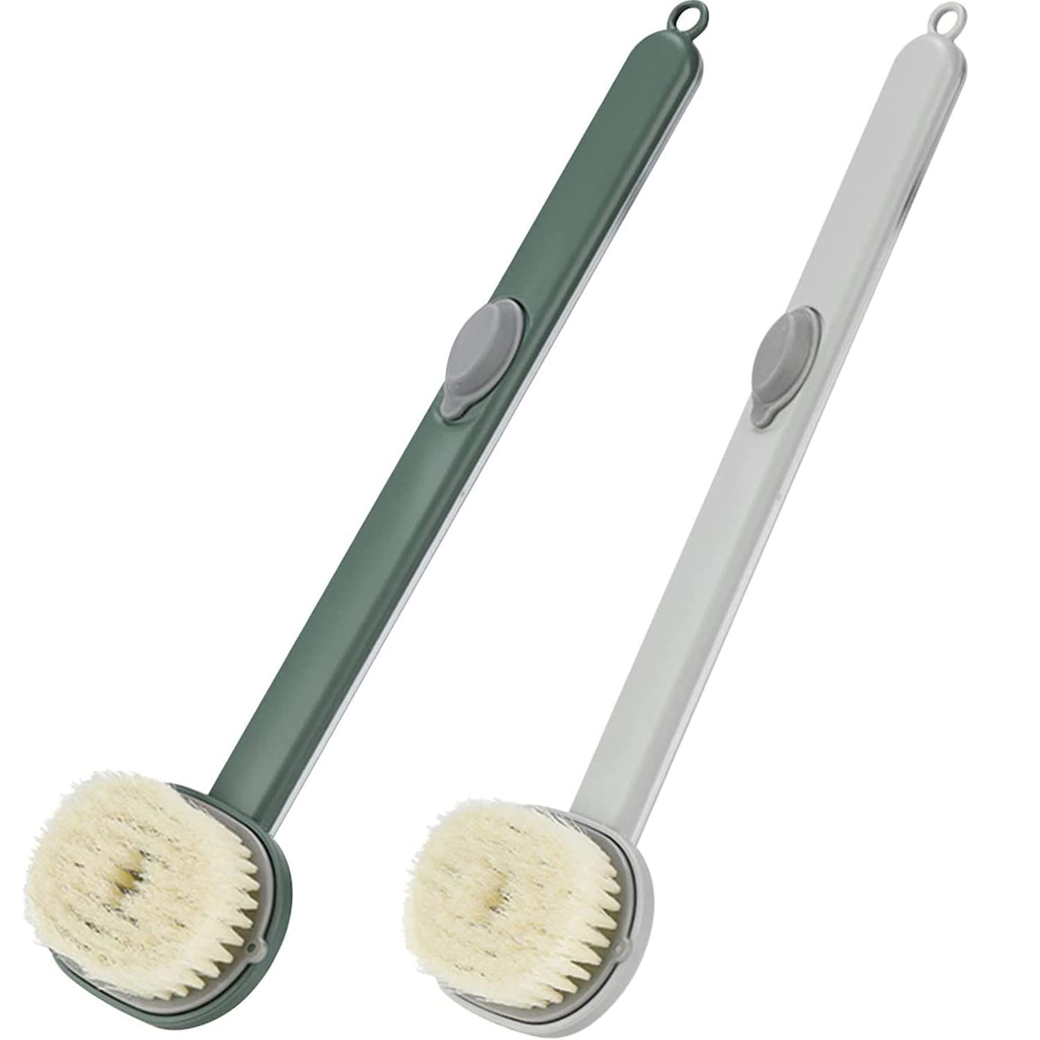 Long Handle Exfoliating Bath Brush with Soap Dispenser - 14