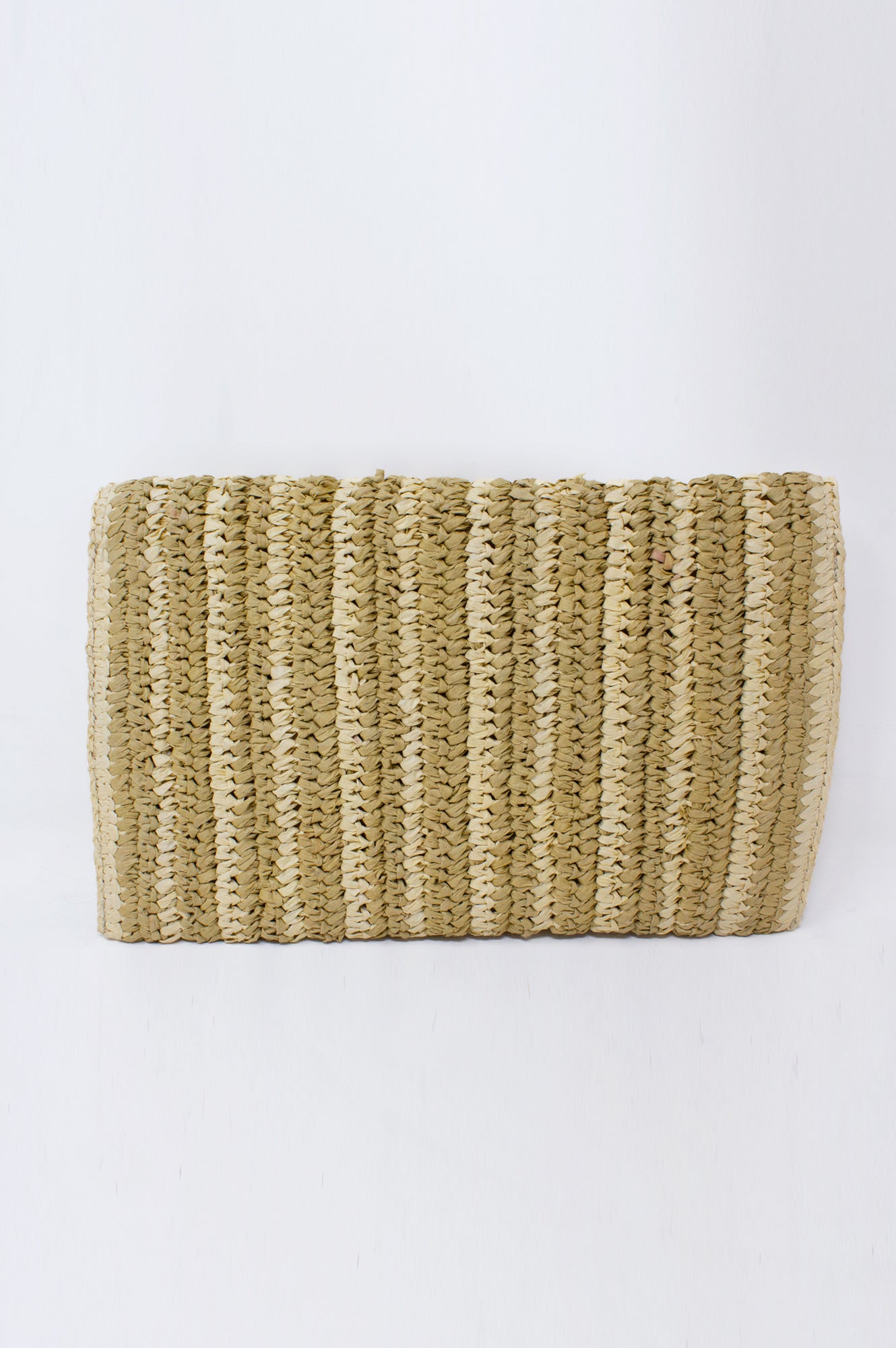 Amalfi Raffia Stripe Clutch Handbag - Natural/Taupe Woven Straw Purse for Women | Perfect for Beach Vacation, Summer Outings & Boho Fashion Accessories