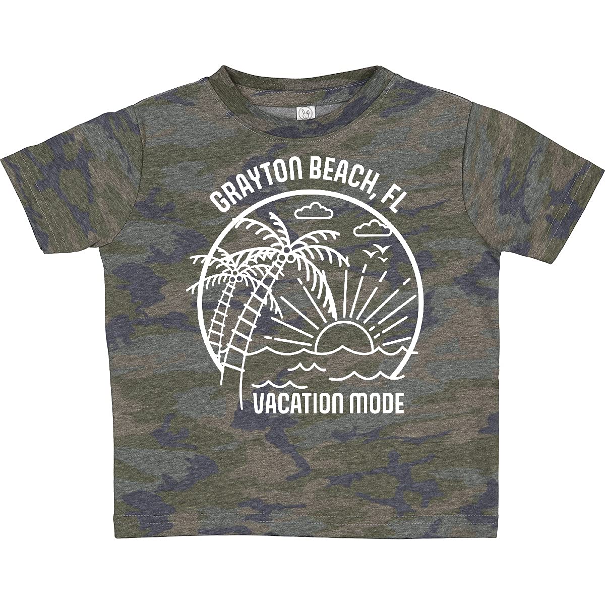 Inktastic Summer Vacation Mode Grayton Beach Florida Toddler T-Shirt | Cute Florida Beach Graphic Tee for Boys & Girls | Perfect for Beach Trips, Family Vacations & Summer Outfits