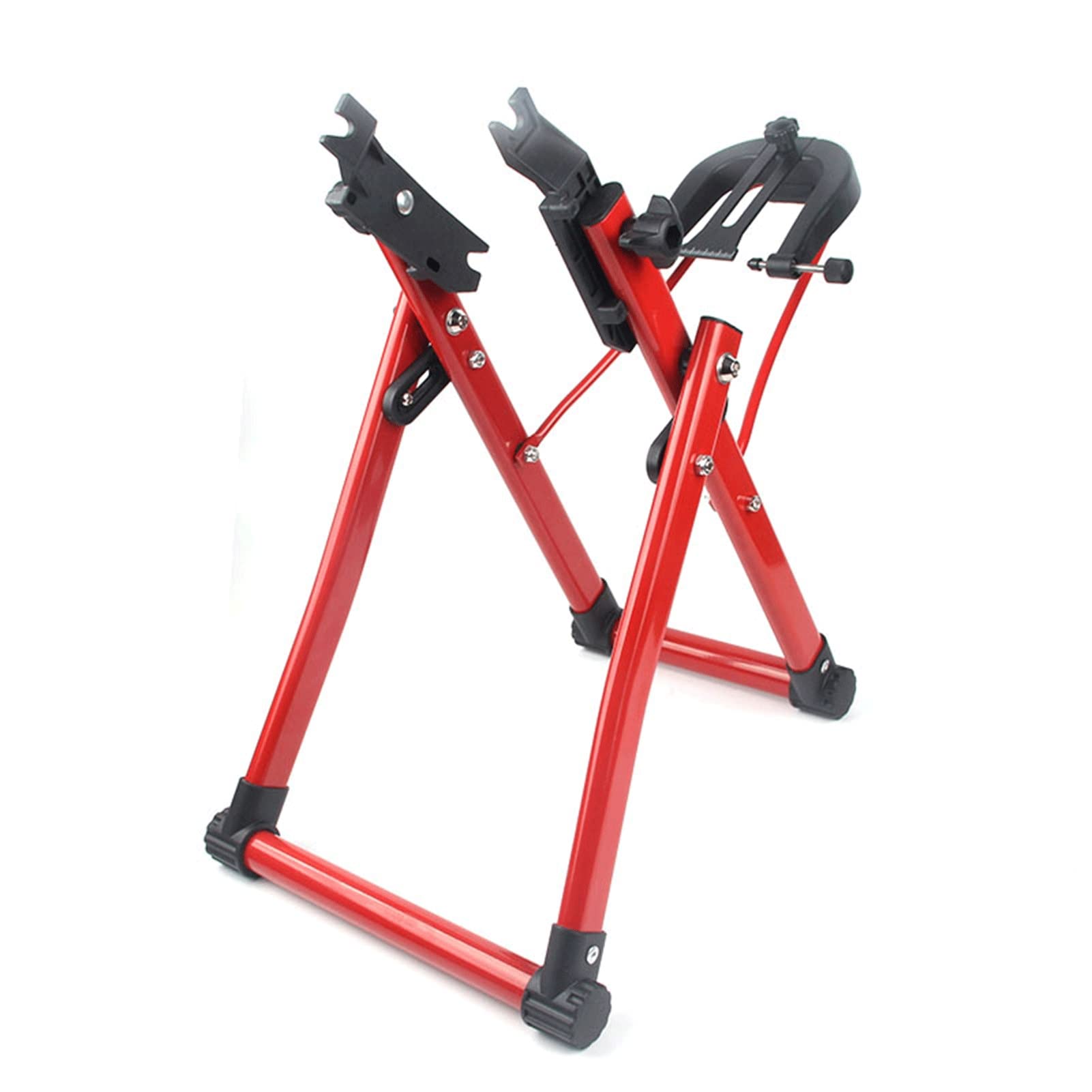 NesRabbit Professional Bike Wheel Truing Stand - Foldable Bicycle Wheel Alignment Tool with Scale for Home Mechanics - Perfect for Folding Bikes, Road Bikes & MTB Wheel Repair (Red) | DIY Bike Maintenance & Professional Workshop Use