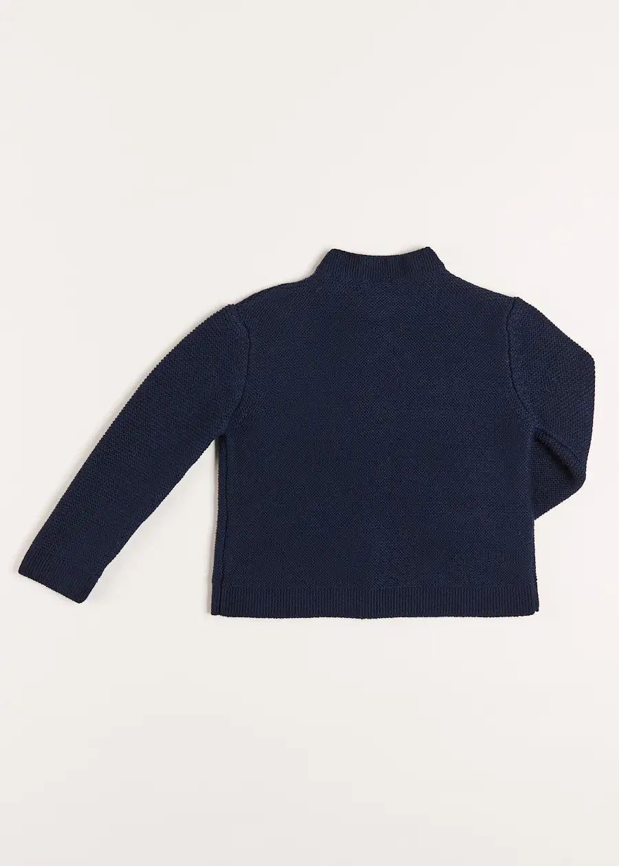 Navy Blue Toggle Fastening Cardigan for Kids (12 Months to 10 Years) - Perfect for School, Playdates & Outdoor Adventures
