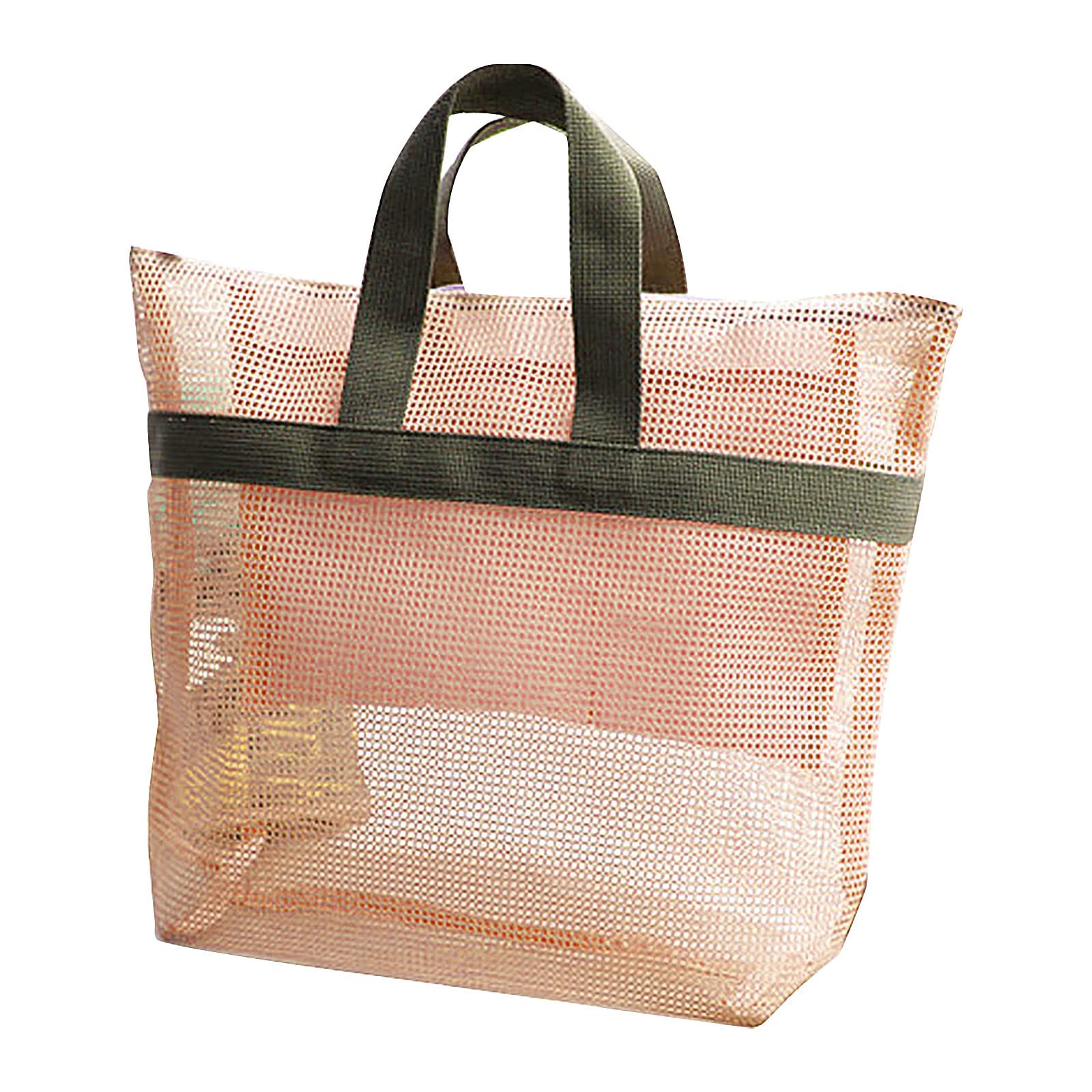 KELINFONG Kids Mesh Beach Bag for Clothes - Breathable Shell Collection Bag with Adjustable Shoulder Straps - Perfect for Swimming, Travel & Summer Outings