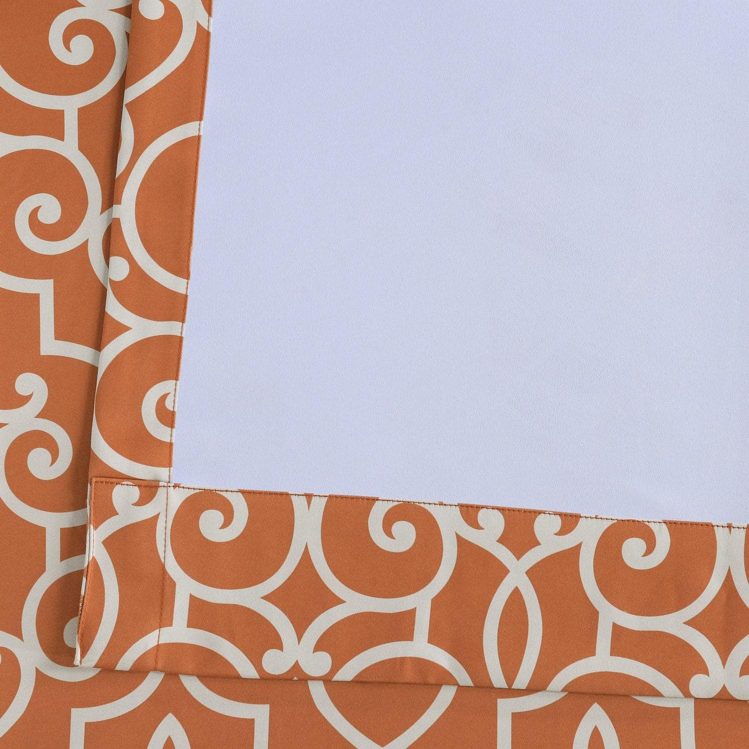 Stylish Rust Geometric Blackout Curtains for Bedroom & Living Room - Modern Window Treatment for Light Blocking & Privacy