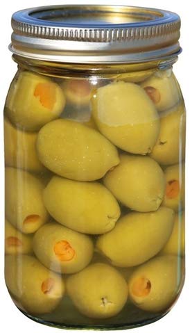 Habanero Stuffed Large Olives - 2 Pack (32 oz Total) | Spicy Jalapeño Stuffed Olives for Charcuterie Boards, Cocktails & Gourmet Snacking