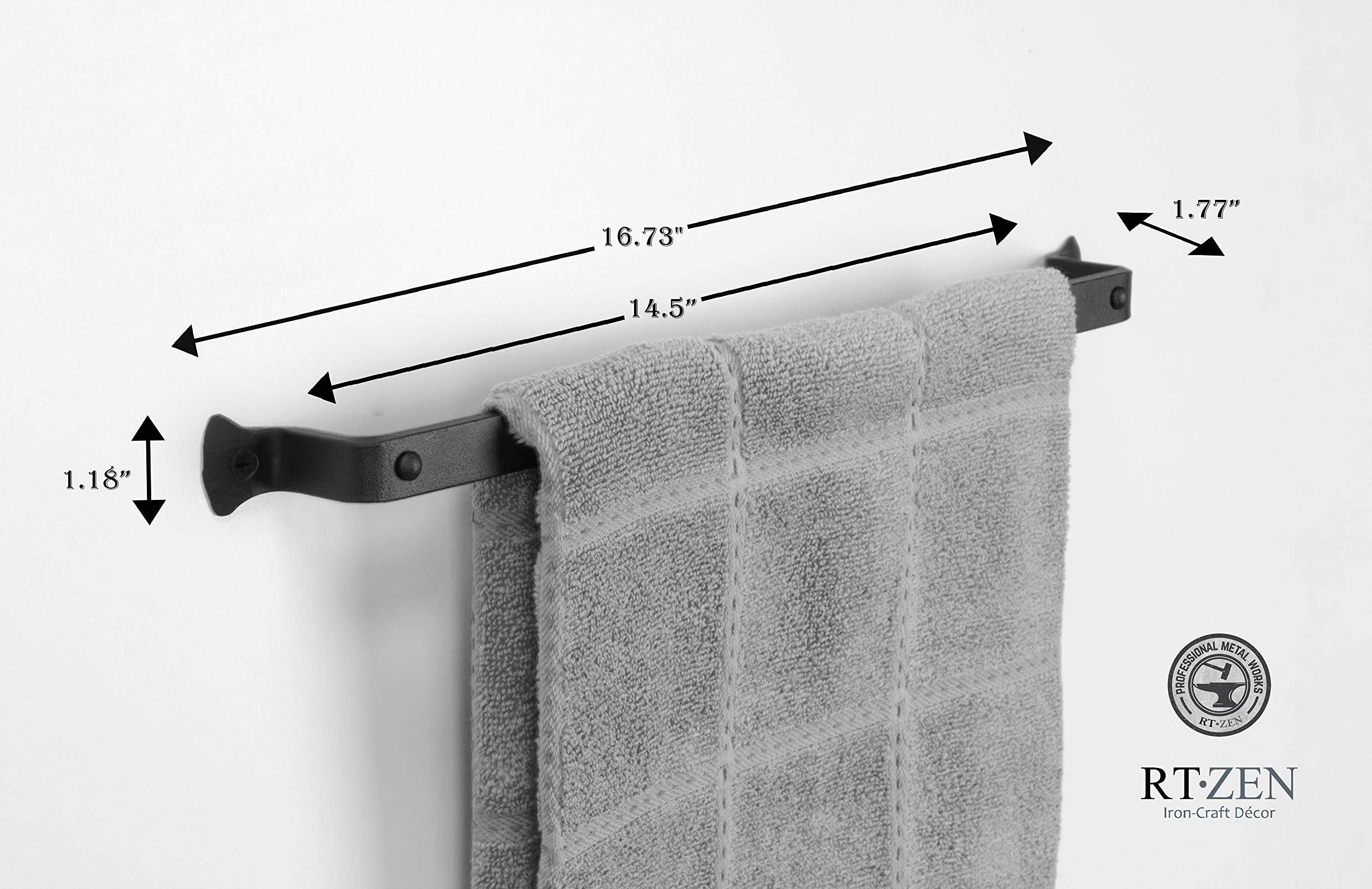 RTZEN Farmhouse Bathroom Towel Holder - 17