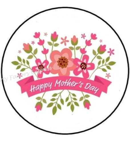 30 Pcs 1.5 Inch Happy Mother's Day Flower Stickers - Floral Envelope Seals & Labels for Greeting Cards, Scrapbooking, Gift Wrapping - Premium Decorative Stickers #AA61RK