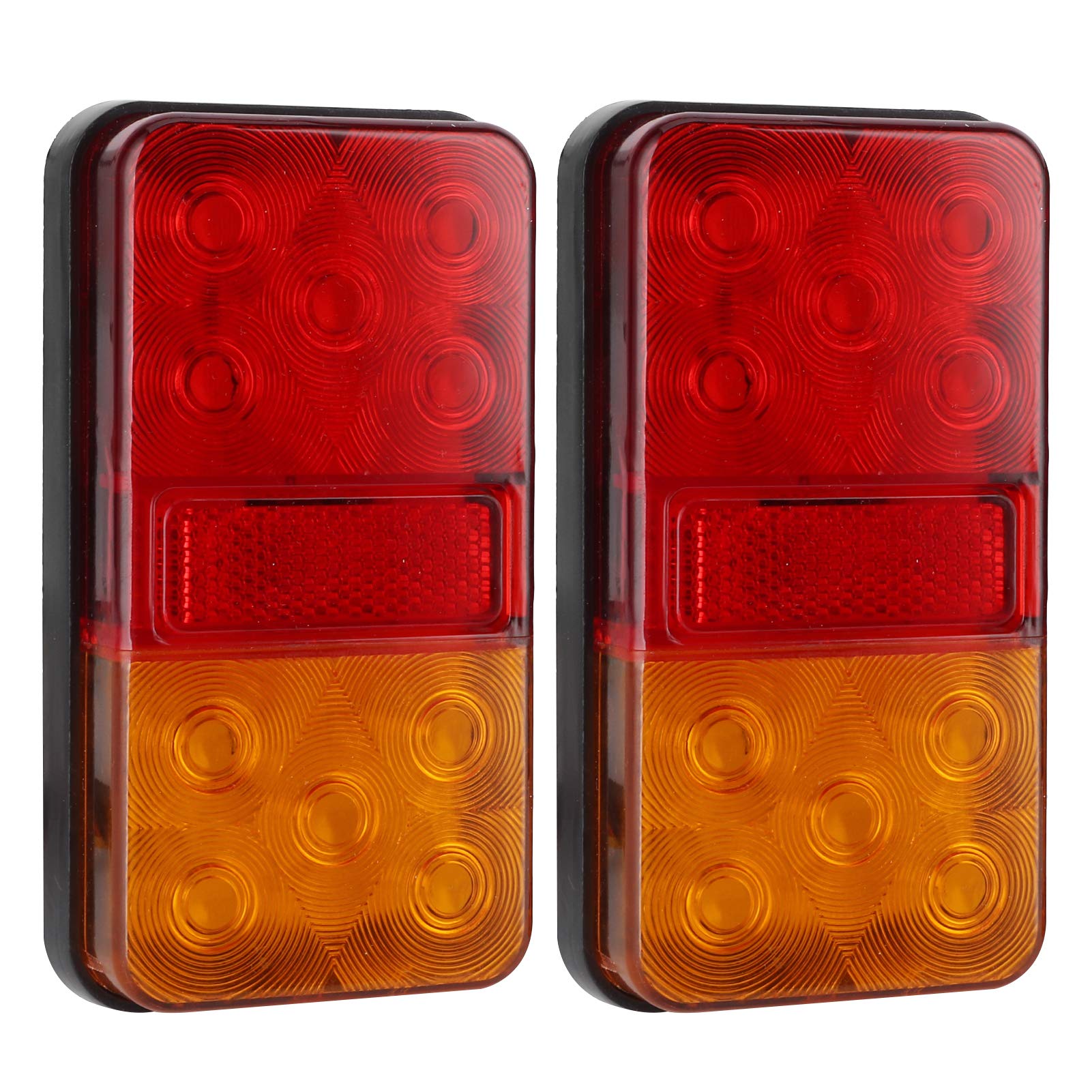 12V LED Tail Light for Truck ATV SUV - Red Rear Turn Signal Lamp with Bright LED Bulbs - Perfect for Off-Roading, Camping & Night Driving