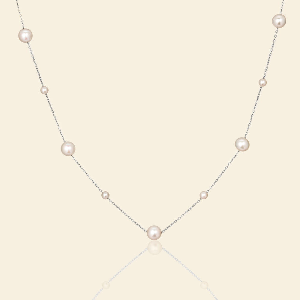 Starry Night AAA Freshwater Pearl Necklace for Women - Elegant 7-8mm Cultured Pearls Jewelry Gift for Birthday, Anniversary & Wedding | Perfect for Evening Parties, Date Nights & Special Occasions