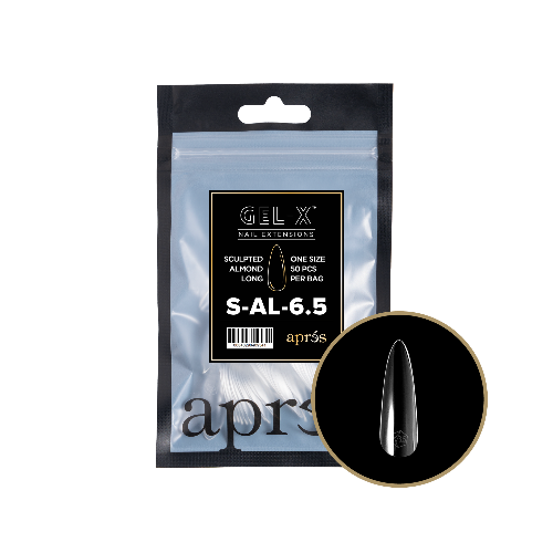 Apres Gel X Refill Tips 2.0 - 50pcs Long Almond Shaped Nail Tips for Professional Salon & DIY Manicure - Perfect for Gel Extensions & Nail Art