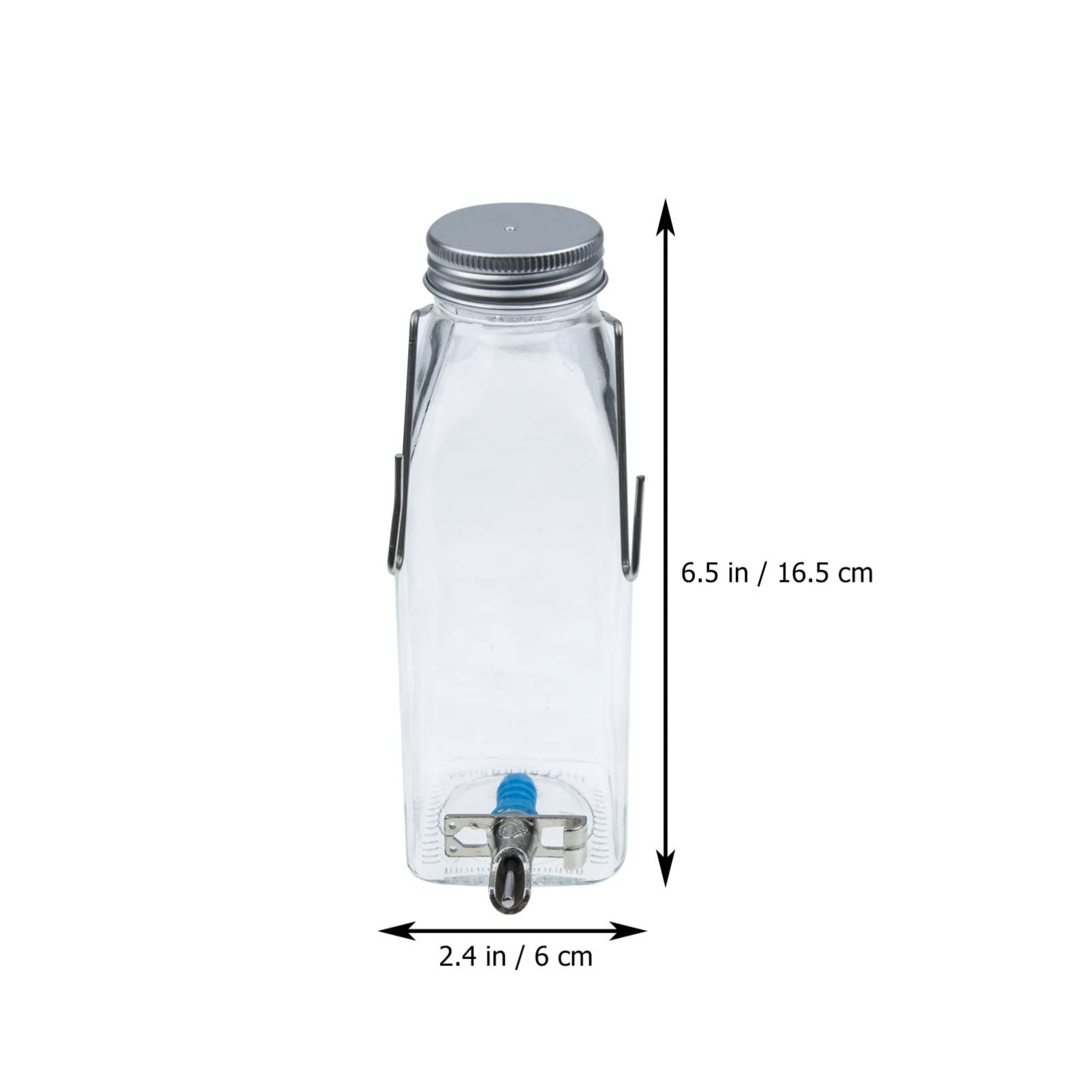 **No Drip Glass Water Bottle for Small Pets - 350ml Hanging Water Dispenser for Hamsters, Guinea Pigs, Rabbits, Ferrets, Hedgehogs & Chinchillas (2-Pack) - Perfect for Cages, Travel & Daily Hydration**