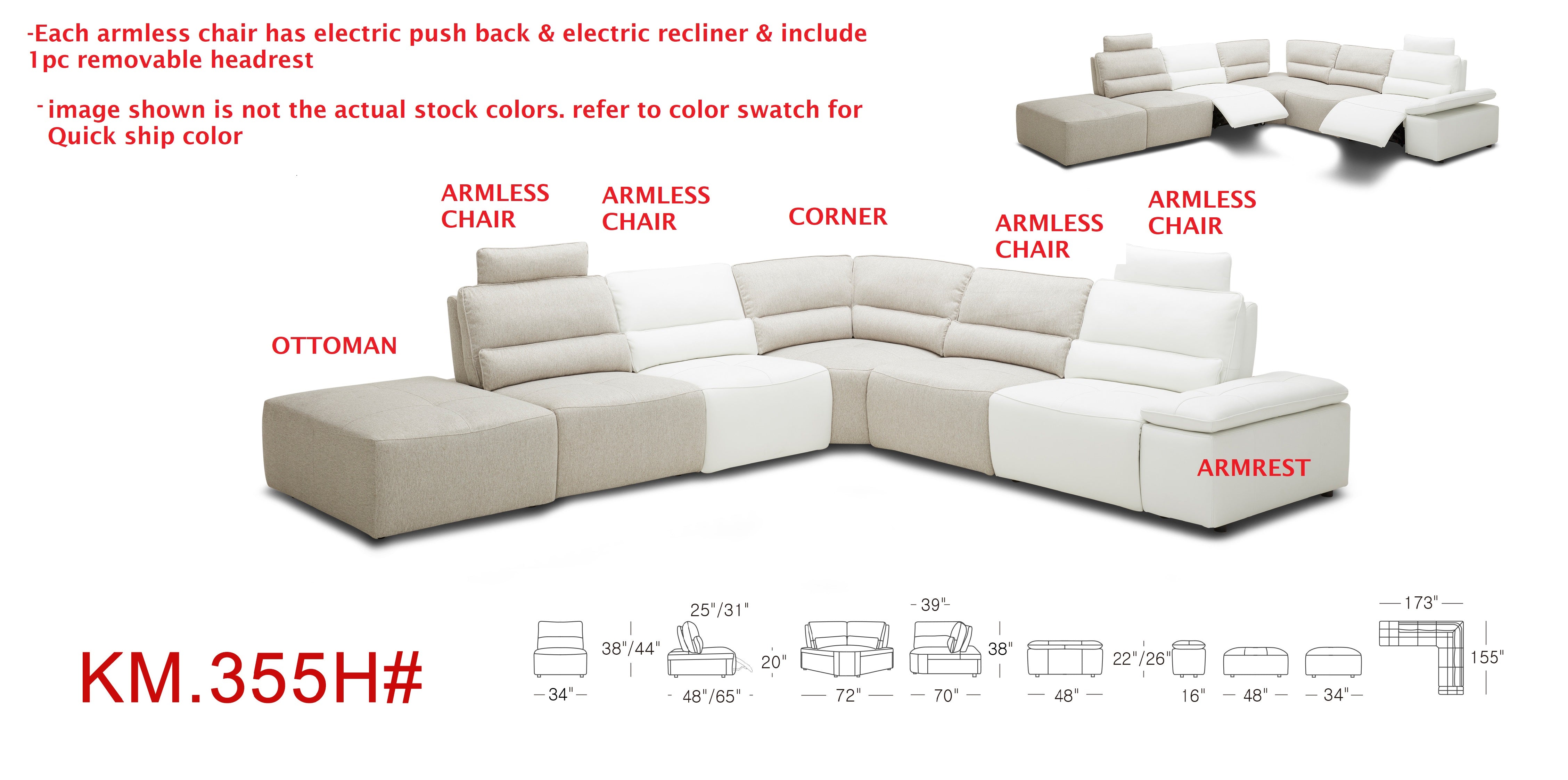 EMF KM.355 Eco Leather Modular Office Chair with Double Motion Mechanism - Ergonomic Design for Home & Workspace Comfort