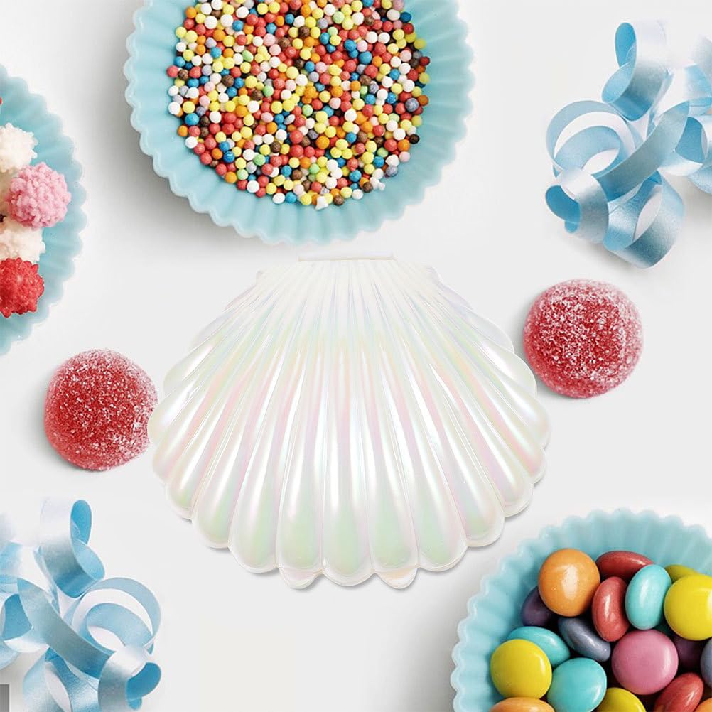 20-Piece Candy Box Set - Small Candy Dishes & Jars for Party Decor, Mermaid Theme, Seashell Jewelry Display, Plastic Popcorn Containers - Perfect for Birthday Parties, Baby Showers, Wedding Receptions & Candy Buffets
