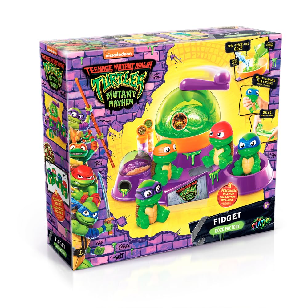 Canal Toys SFC003 Fidget Ooze Factory TMNT - Stress Relief Sensory Toy for Kids & Adults, Perfect for Anxiety Relief, Focus, and Classroom Fidgeting