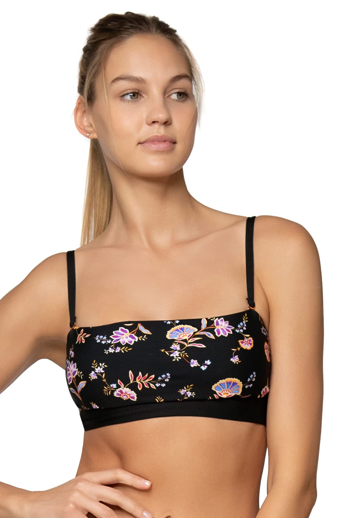 Women's Swimwear - Swim Systems Bailey Bandeau Bikini Top | Adjustable Straps & Comfortable Fit for Beach, Pool & Summer Vacations