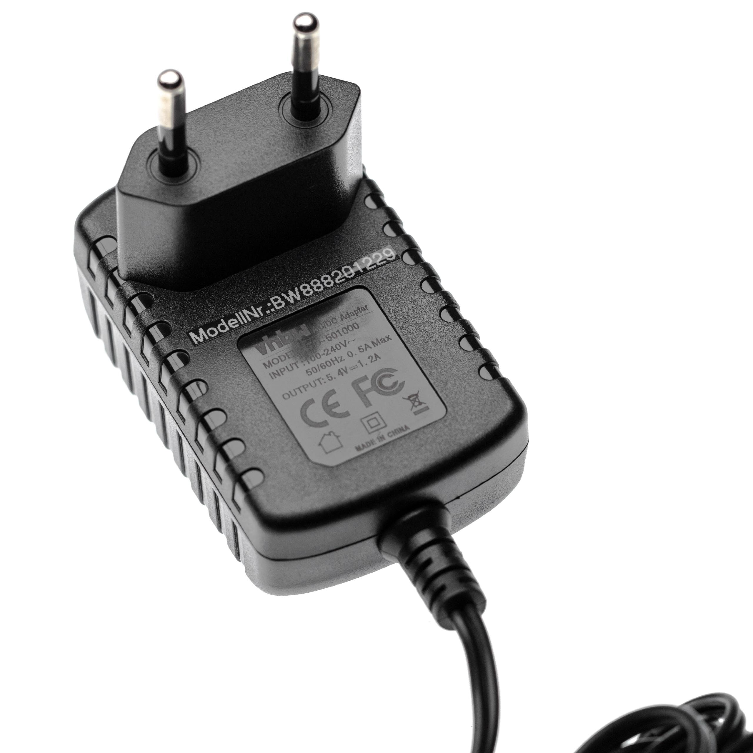 VHBW AC Power Adapter Compatible with Panasonic ES-RT37, ES-RT37-s, ES-RT40, ES-RT47, ES-RT53, ES-RT67, ES-RT87, ES-ST21 Shavers - Replacement Charger for Travel & Home Use
