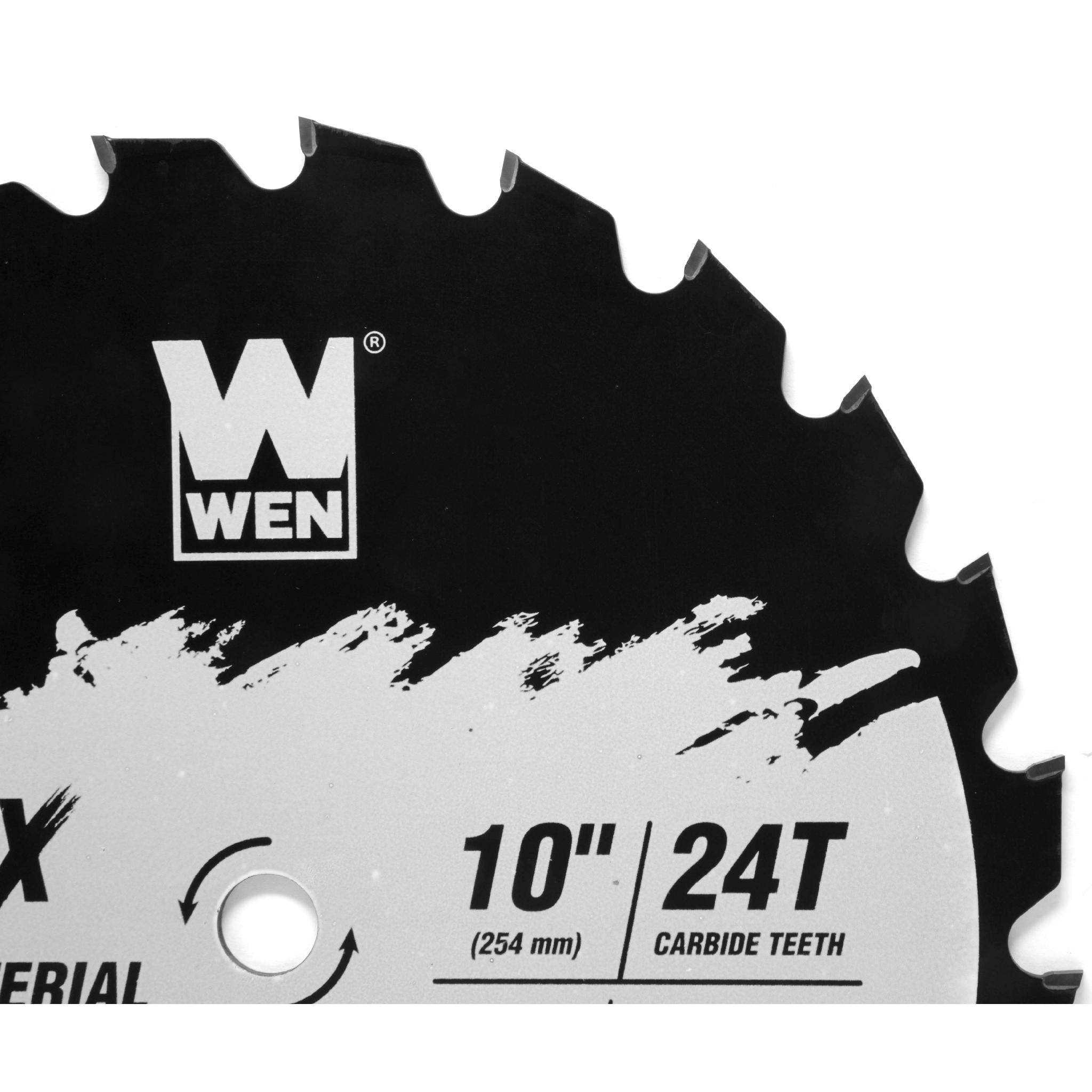 WEN BL1024C Apex 10-Inch 24-Tooth Carbide Tipped Multi-Material Framing Saw Blade with Cool Cut Coating - Industrial Grade for Woodworking, Metal Cutting & Construction Projects