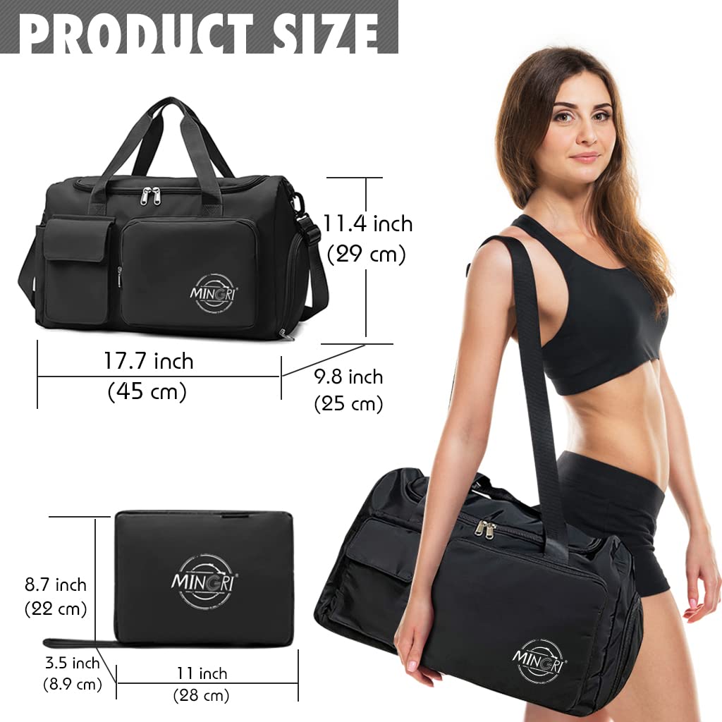 Stylish Women's Travel Duffel Tote Bag - Waterproof Weekender Overnight Carry On Bag with Trolley Sleeve for Airplane, Gym, Beach & Weekend Getaways | Perfect as Gym Bag, Yoga Bag & Overnight Travel Bag