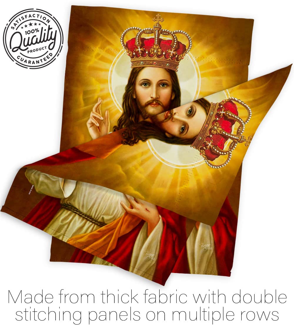 Jesus Sacred Heart Garden Flag - Religious Easter Decoration for Home & Yard