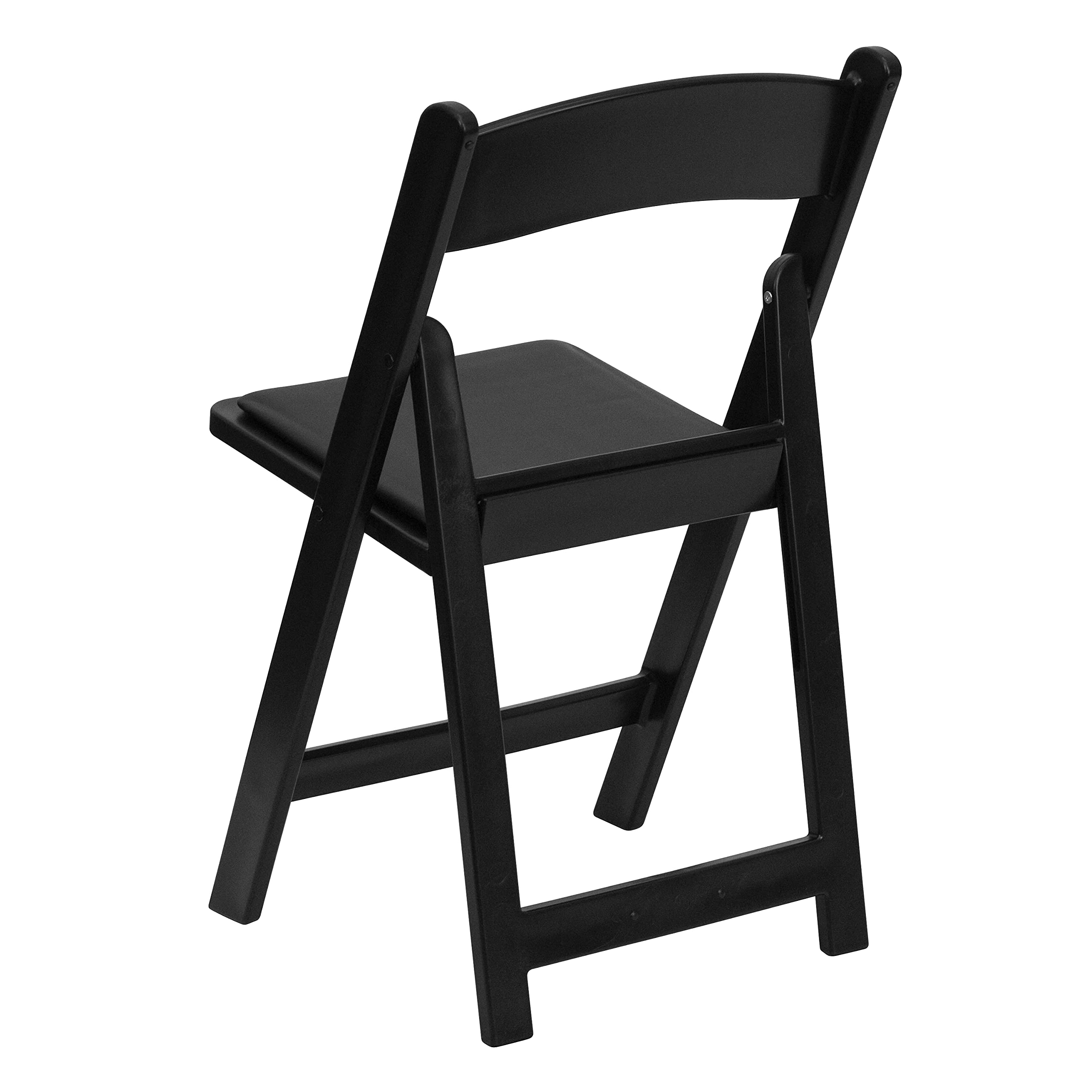 EMMA + OLIVER 4-Pack Black Resin Folding Chairs - 800LB Weight Capacity, Lightweight & Comfortable Event Chairs for Indoor/Outdoor Use - Perfect for Parties, Weddings, Picnics, and Camping