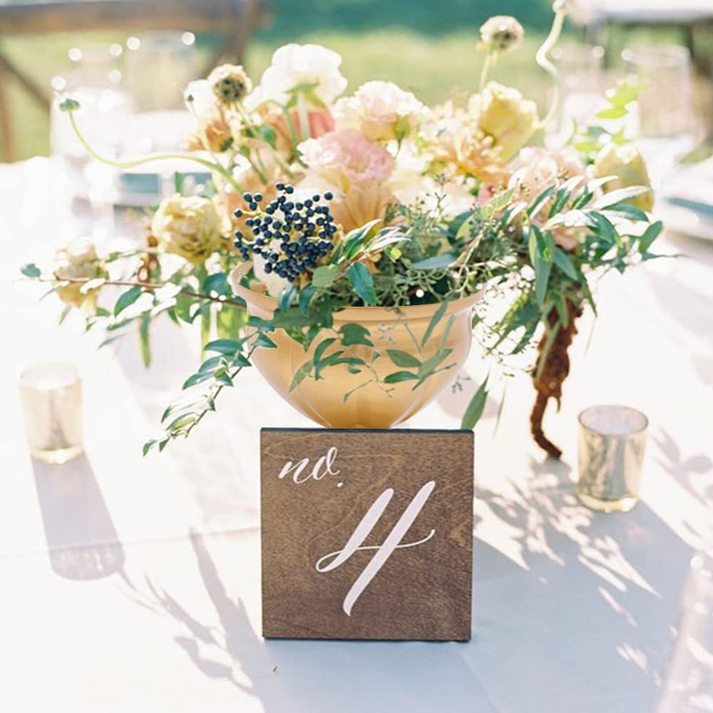 10 Pack Gold Flower Vases - Elegant Wedding Table Centerpieces, Reception & Birthday Party Decor, Mini Plant Pots for Home, Office, and Event Decoration