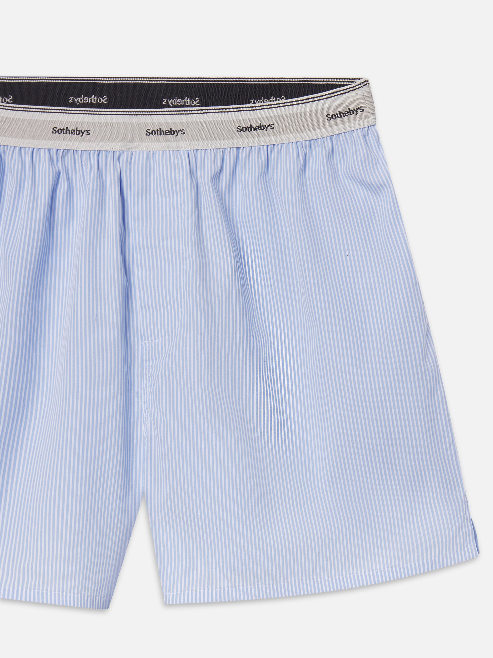 Sotheby's Unisex Boxer Shorts - Blue Stripe Cotton Underwear for Men & Women | Comfortable Sleepwear & Lounge Wear