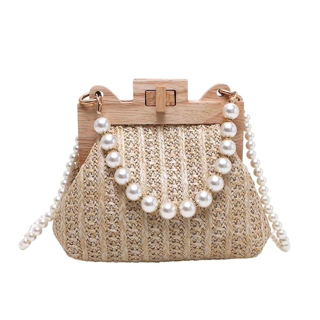 Stylish Summer Woven Straw Handbag for Women - Large Capacity Beach Tote with Hollow Out Design - Perfect for Travel, Vacation & Outdoor Activities (Color: A, Size: One Size)