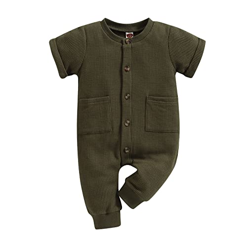 A1 Waffle Knit Army Green