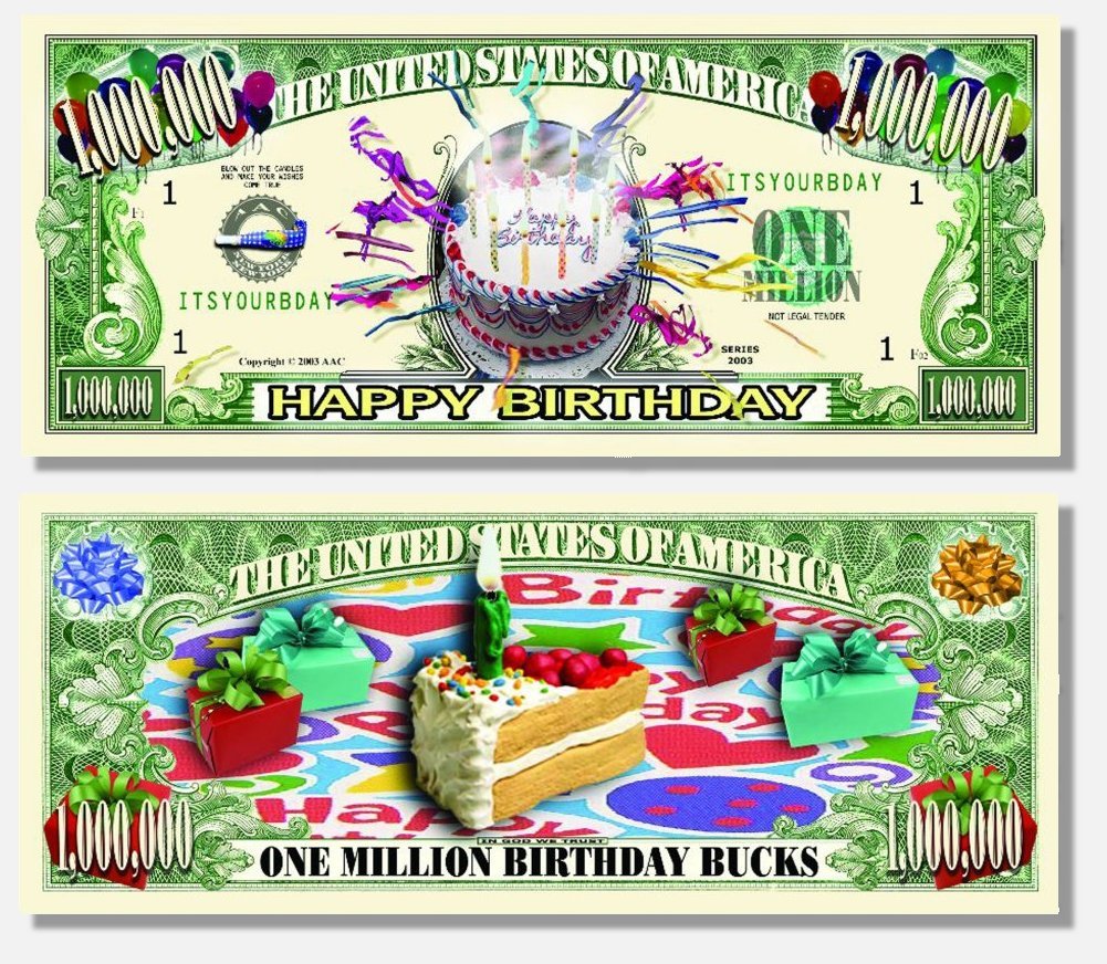 Funny Fake Million Dollar Bill Set - 25 Pcs with Bonus Christopher Columbus Bill for Birthday Gags & Prank Gifts - Perfect for Parties, Jokes, and Novelty Collectibles