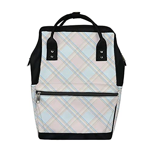 Light Pink Blue Square Diagonal Strippes