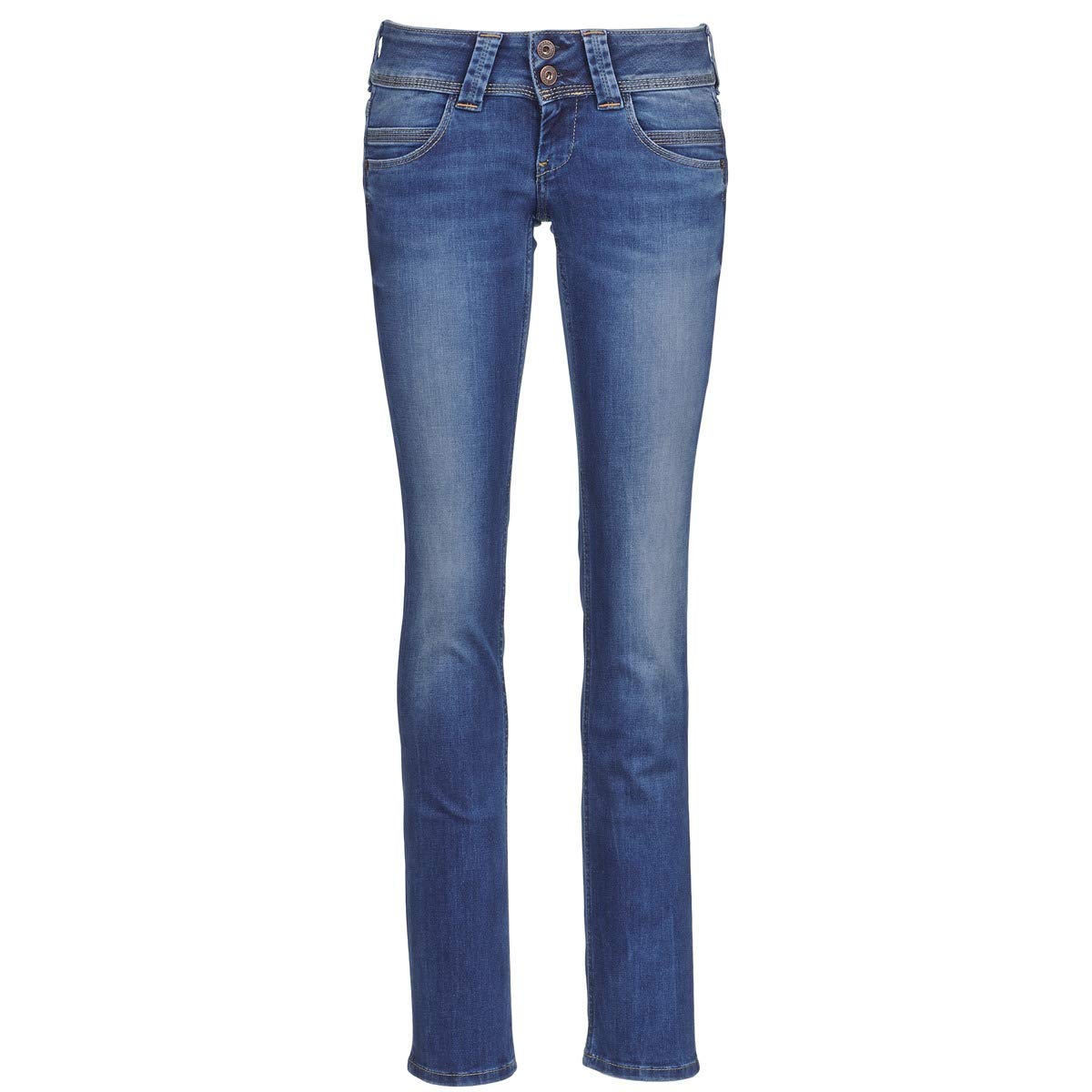 Pepe Jeans Venus Women's Straight Jeans - Blue Denim Pants Size US 33/34 (EU 42/44) - Comfortable & Stylish for Casual Wear, Office & Night Out