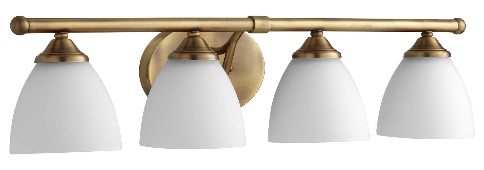 Brooks 4Lt Vanity Brass Bathroom Fixtures Set - Elegant Brass Sink Faucet with 4-Handle Design for Bathroom Vanity - Perfect for Modern Home, Hotel, and Luxury Spa Decor