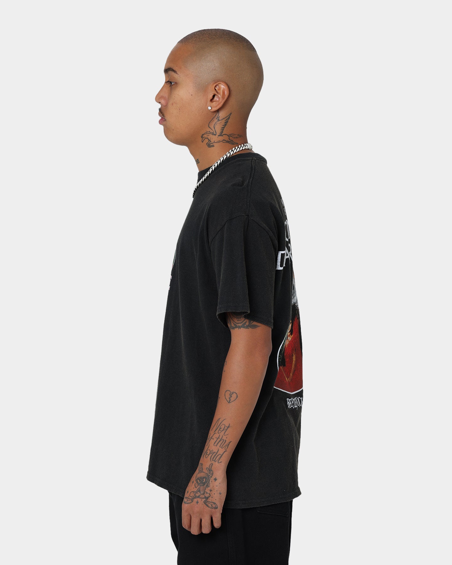 American Thrift X Beetlejuice Lydia Vintage T-Shirt - Black Retro Graphic Tee for Movie Fans & 90s Fashion Lovers | Perfect for Cosplay, Halloween & Casual Wear