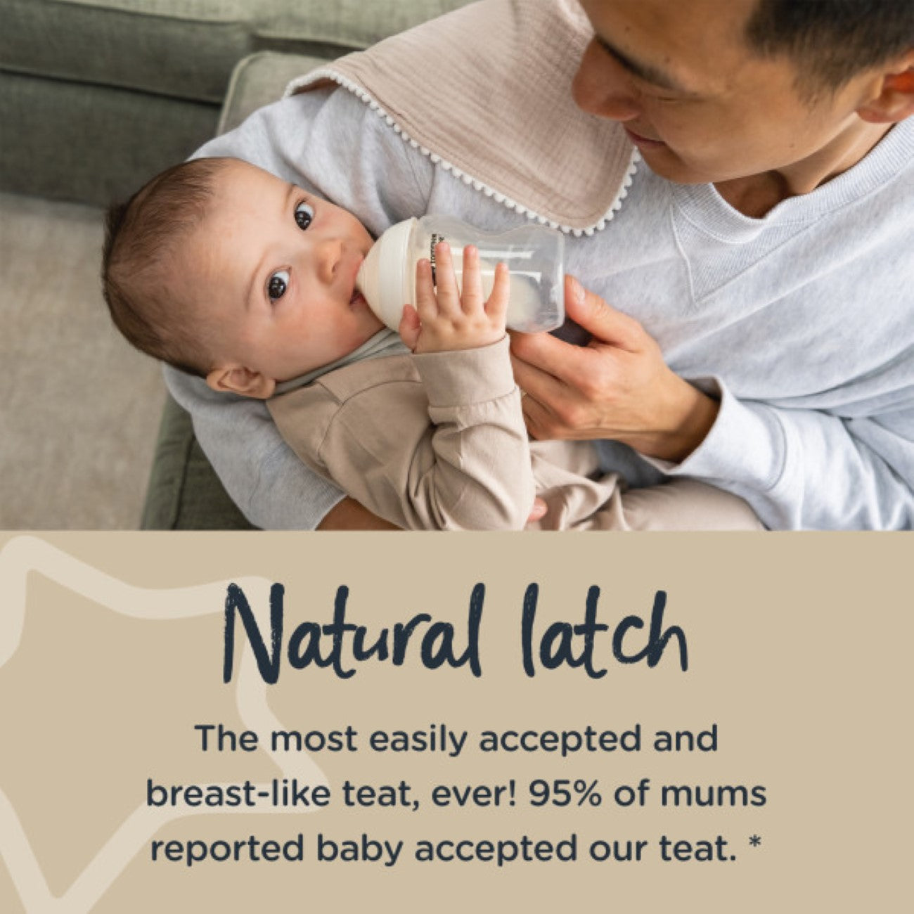 Natural Medium Flow Baby Bottles - BPA Free, Pack of 2 - Perfect for Breastfeeding Transition & On-the-Go Feeding
