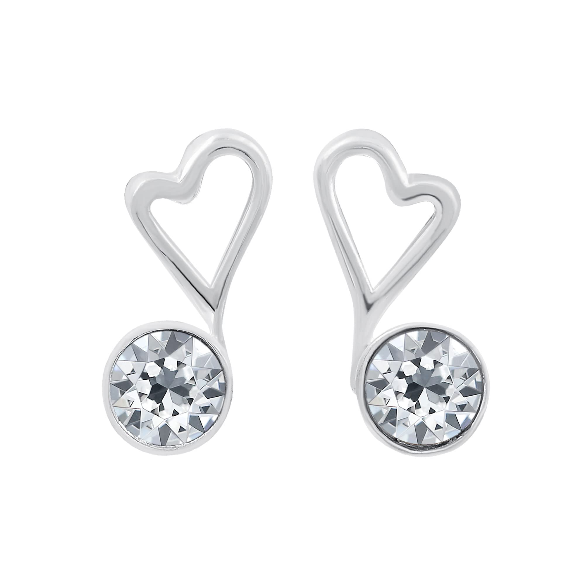 Birthstone Color Crystal Stud Earrings for Women | Hypoallergenic Cubic Zirconia Ear Studs | Perfect for Everyday Wear, Gift Giving & Special Occasions