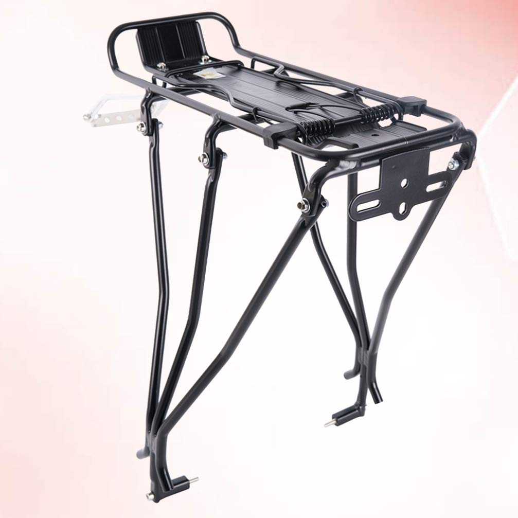 Adjustable Rear Bike Luggage Rack Carrier - Universal Fit for Fixie, Mountain & Road Bikes - Heavy Duty Cargo Rack for Commuting, Touring & Outdoor Adventures