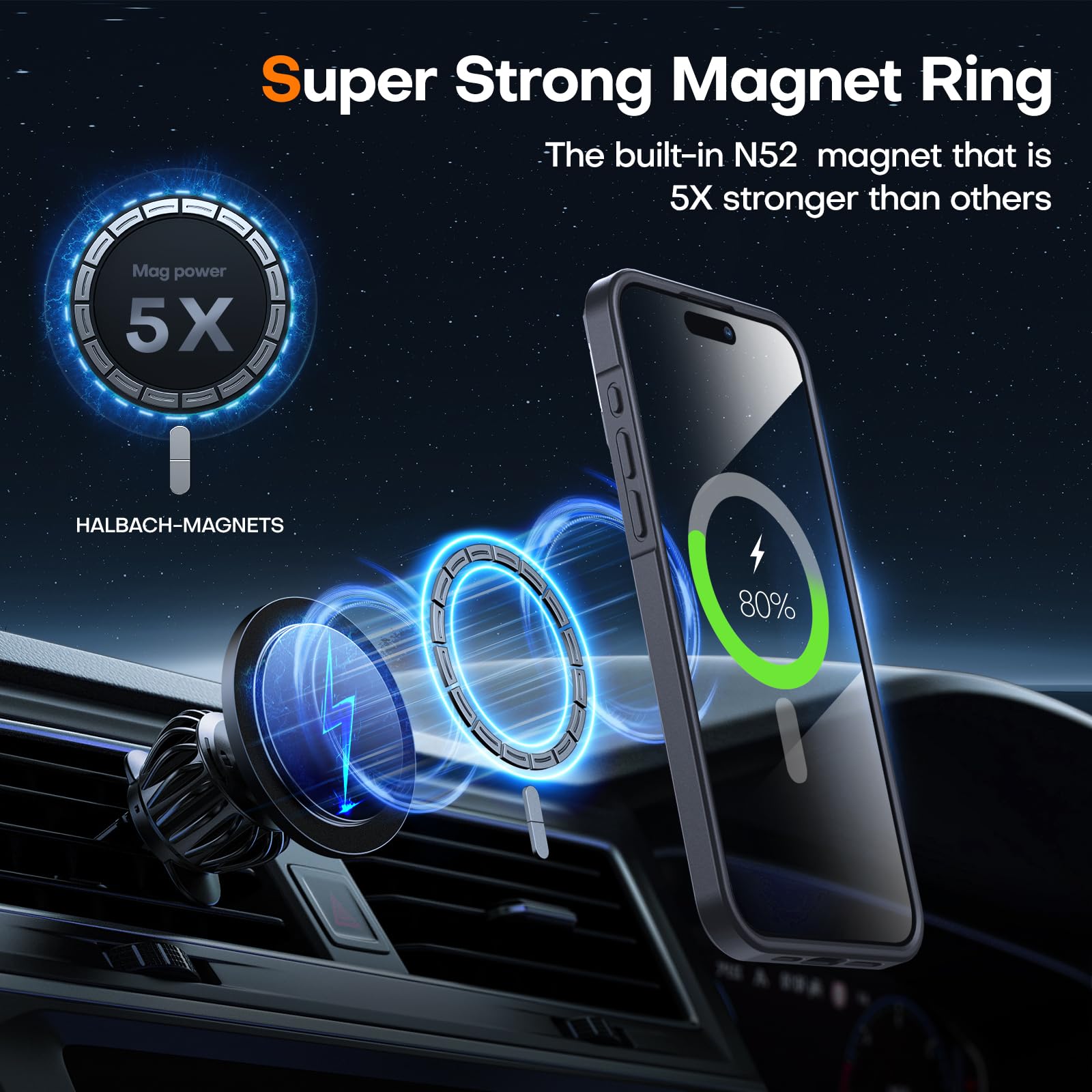 LK Heavy Duty Magnetic Phone Case for iPhone 15 Pro (6.1