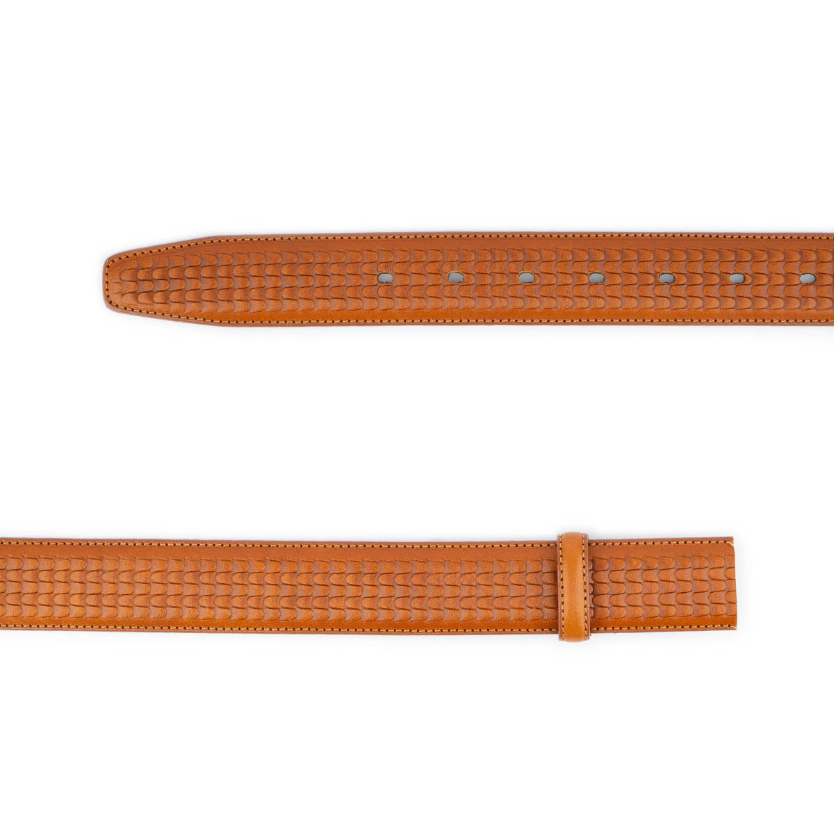Genuine Cognac Brown Leather Belt Strap for Cartier Buckle - Replacement Men's Dress Belt - Perfect for Business, Formal & Casual Outfits
