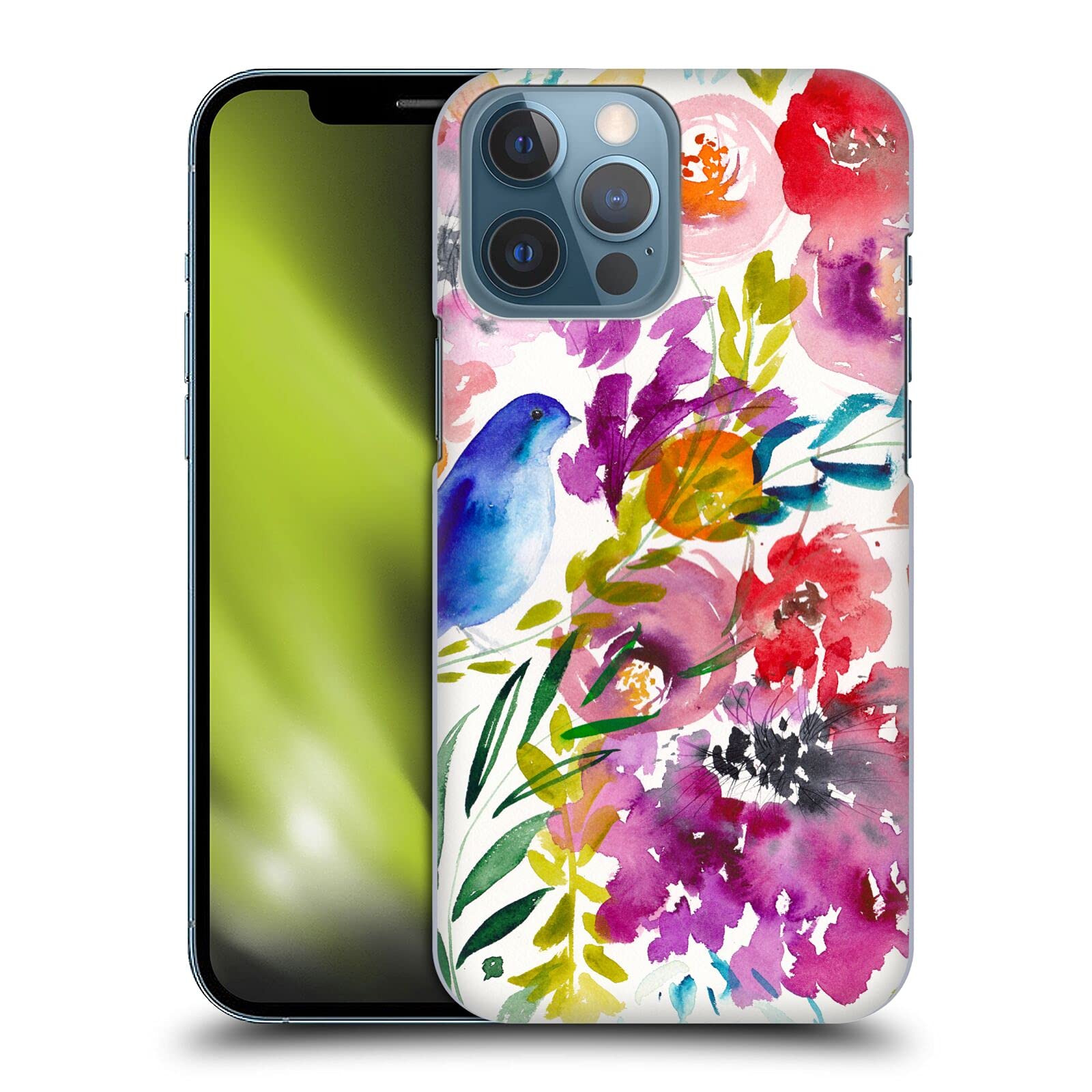 Officially Licensed Mai Autumn Bluebird Floral Garden Hard Back Case for Apple iPhone 13 Pro Max - Durable Protective Phone Cover with Stylish Design, Perfect for Everyday Use, Travel, and Gift Giving