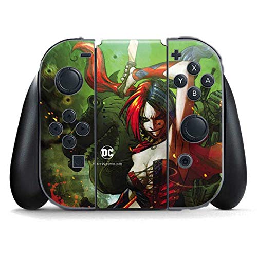 Officially Licensed Harley Quinn Gaming Skin Decal for Nintendo Switch Joy-Con Controllers - Warner Bros Design | Perfect for Gaming Enthusiasts & Collectors