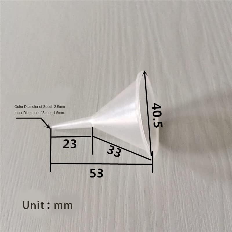 10-Pack Mini Clear Plastic Funnels - Narrow Neck Small Funnel Set for Perfume, Oils, Powders & Capsules | Kitchen, Lab & DIY Essential | Perfect for Bottle Filling, Essential Oils Transfer & Craft Projects