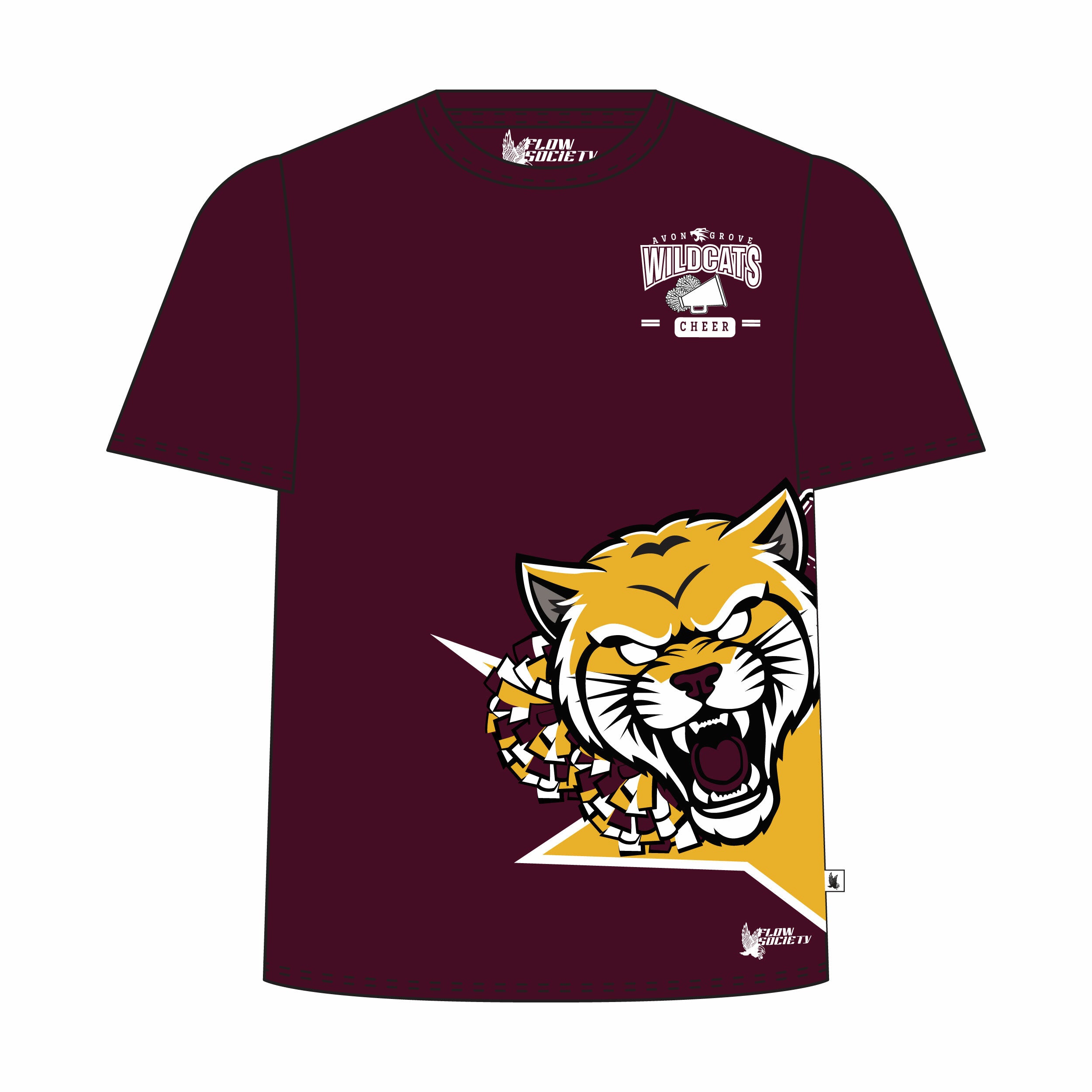 Youth & Adult Avon Grove Cheer T-Shirt - Comfortable Cotton Cheerleading Tee for School Sports & Team Spirit | Perfect for Games, Practices & Fan Events