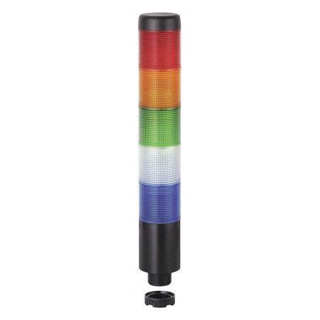 24VAC/DC Tower Light Assembly - 175mA, 37mm Height - Industrial Signal Light for Machine Tools, Conveyors & Safety Warning Systems