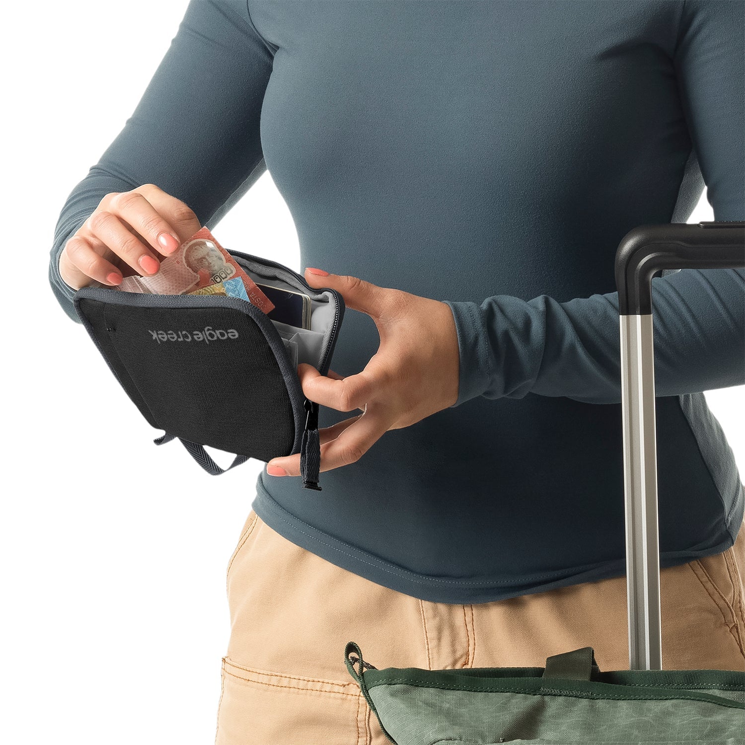 Eagle Creek RFID Blocking Passport Wallet - Secure Travel Organizer for Passport, Credit Cards & Cash | Perfect for International Travel & Business Trips