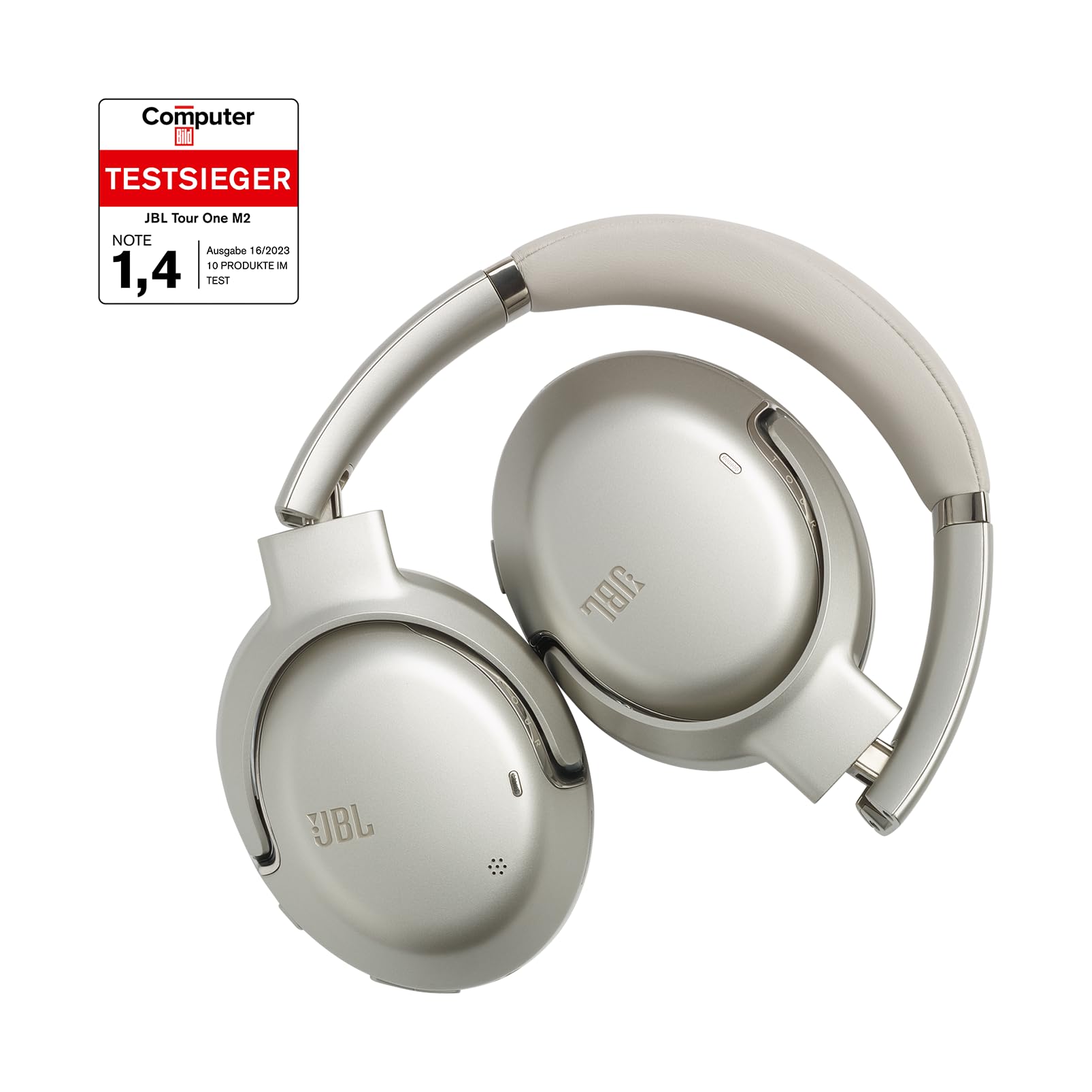 JBL Tour One M2 Wireless Over-Ear Headphones with Active Noise Cancelling, 50-Hour Battery Life, Bluetooth 5.3 - Champagne Gold | Perfect for Travel, Work & Music Lovers