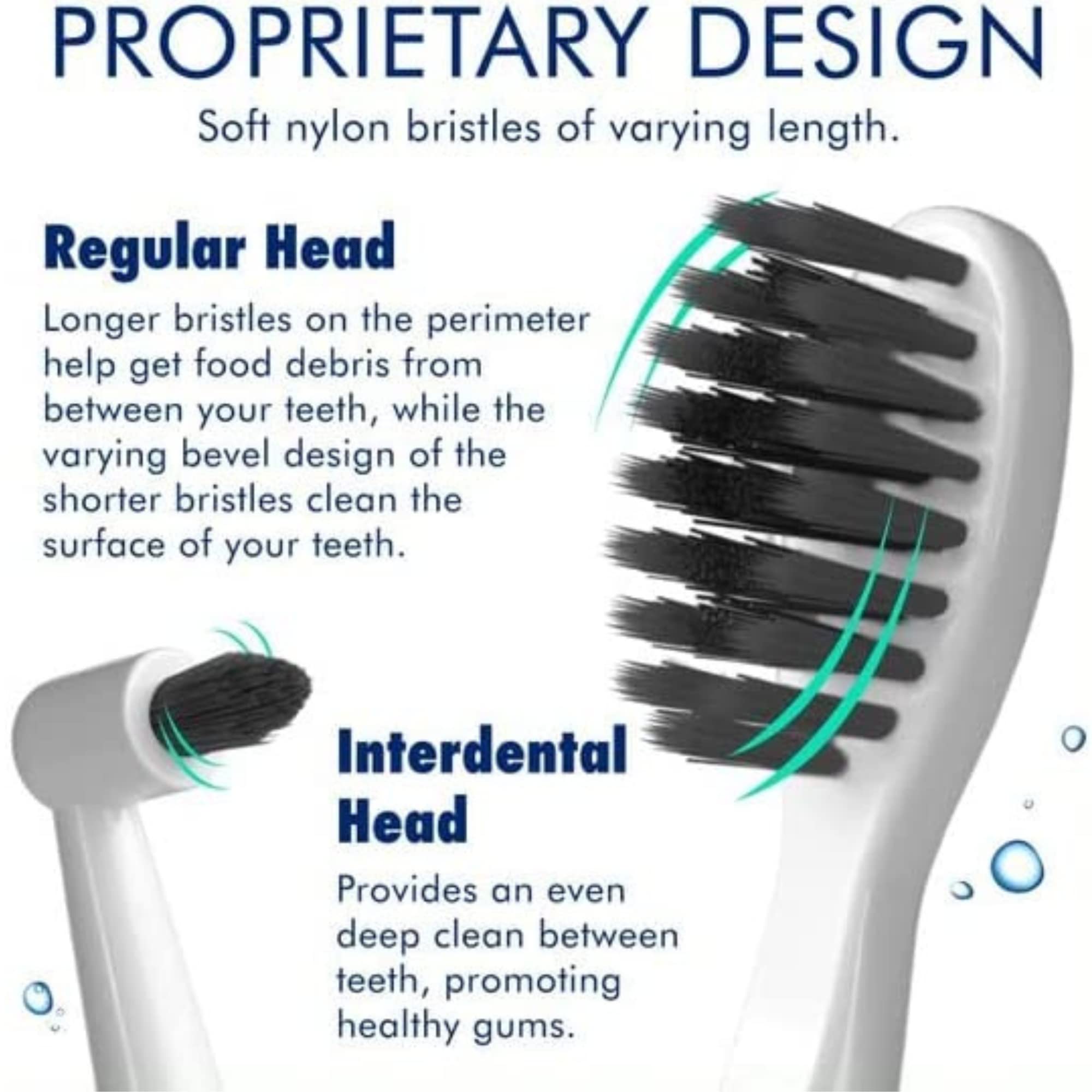 Solo Rechargeable Electric Toothbrush with 10 Brush Heads & Interdental Cleaner - Charcoal Bristles, 3 Modes, Smart Timer, 2-Month Battery Life - Perfect for Travel & Daily Oral Care (White)